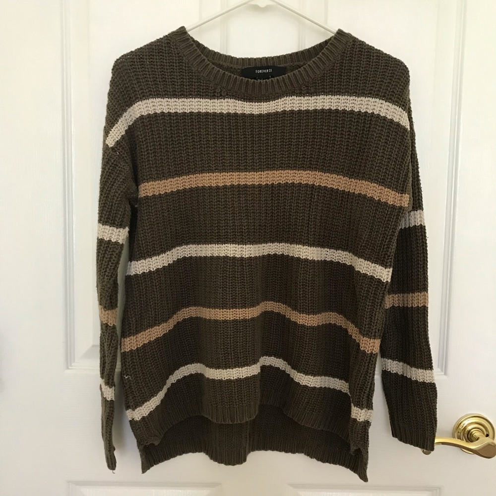 Green Striped Sweater